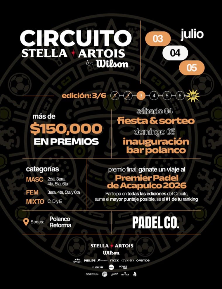 3ra Edición Circuito Stella Artois — Inscripciones abiertas